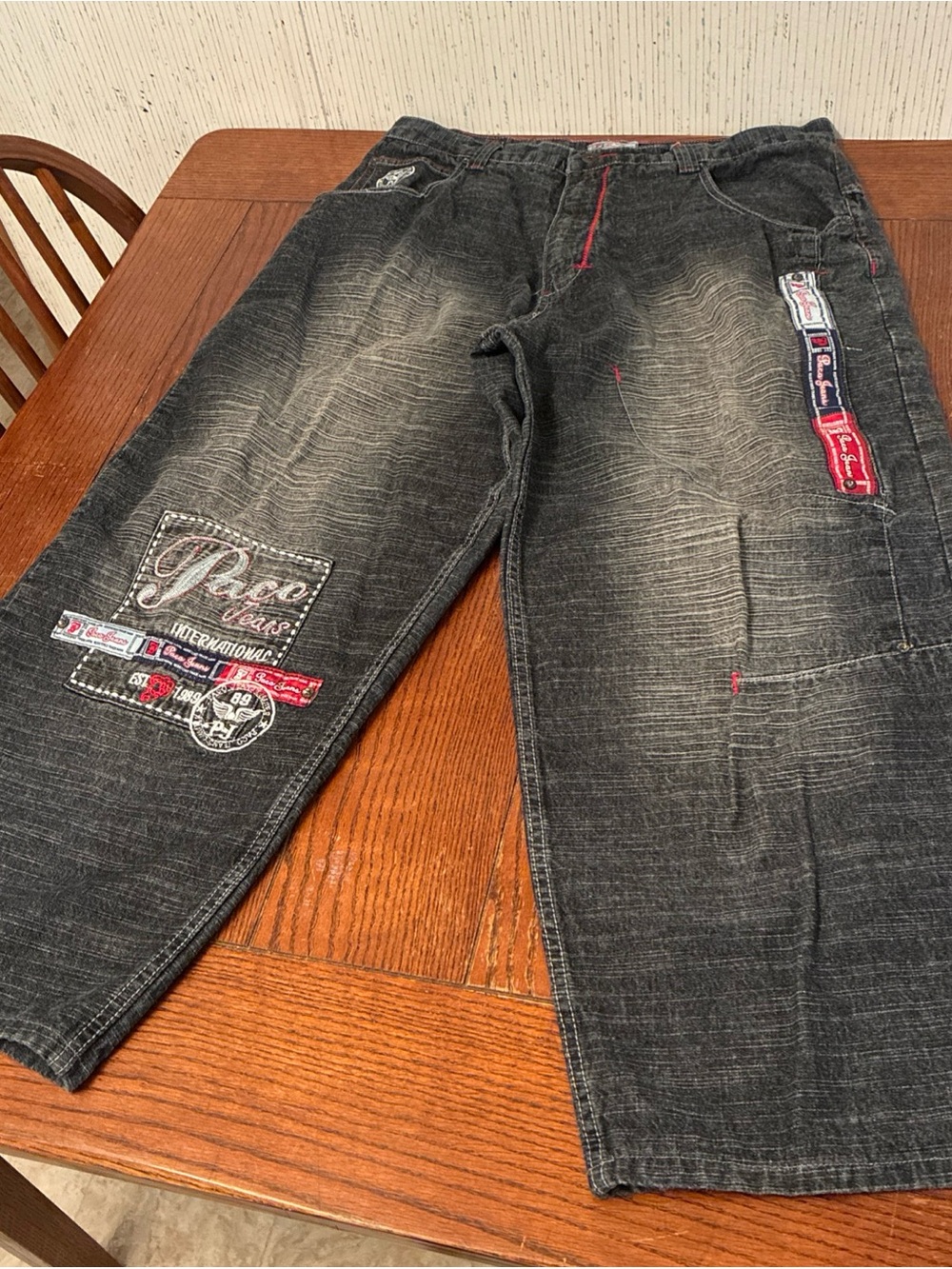 Vintage Paco Jeans Men's 38X33 Blue Denim Wide Leg Loose Baggy Skater Y2K 90’s